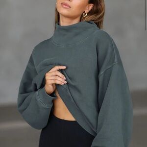 Joah Brown Turtleneck in Evergreen French Terry - S/M